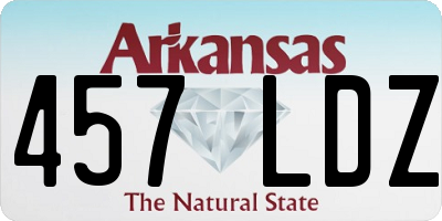 AR license plate 457LDZ