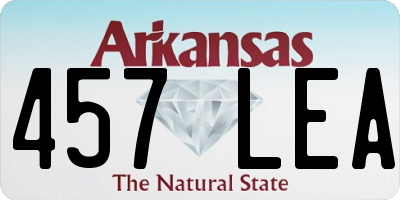 AR license plate 457LEA