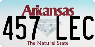 AR license plate 457LEC