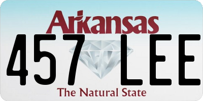 AR license plate 457LEE