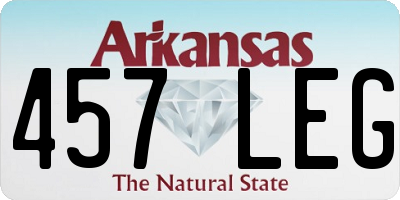 AR license plate 457LEG