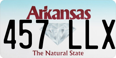 AR license plate 457LLX