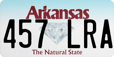 AR license plate 457LRA