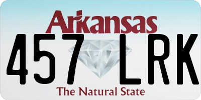 AR license plate 457LRK