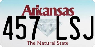 AR license plate 457LSJ