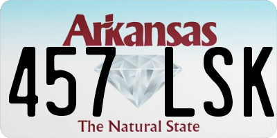 AR license plate 457LSK