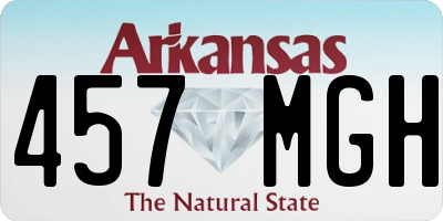 AR license plate 457MGH