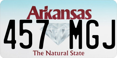 AR license plate 457MGJ