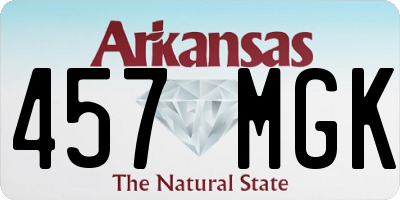 AR license plate 457MGK