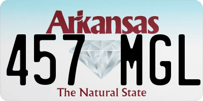 AR license plate 457MGL