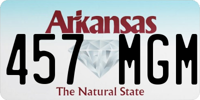 AR license plate 457MGM