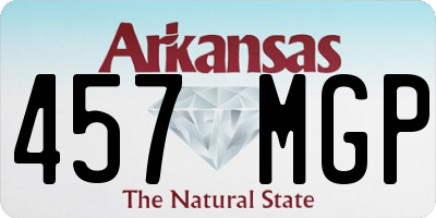 AR license plate 457MGP
