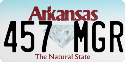 AR license plate 457MGR