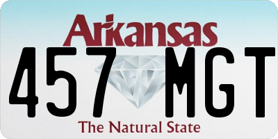 AR license plate 457MGT