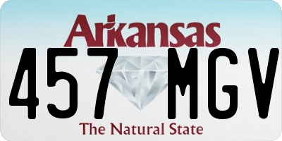 AR license plate 457MGV
