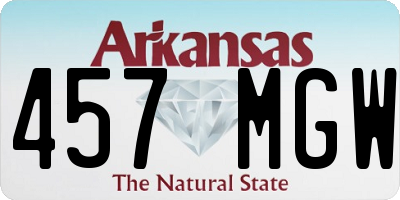 AR license plate 457MGW
