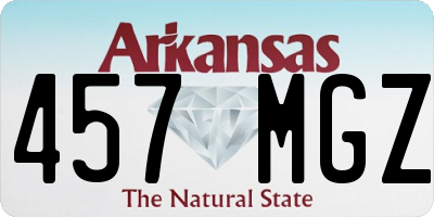 AR license plate 457MGZ