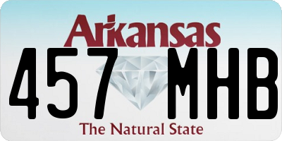 AR license plate 457MHB