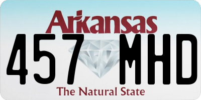 AR license plate 457MHD
