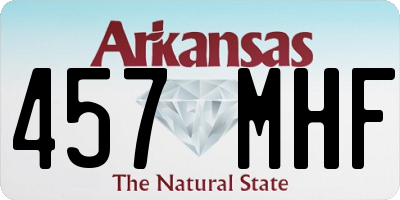 AR license plate 457MHF