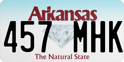 AR license plate 457MHK