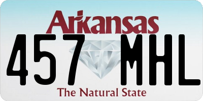 AR license plate 457MHL