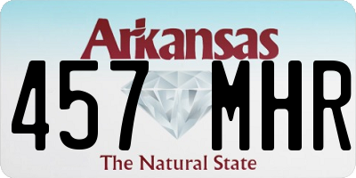 AR license plate 457MHR