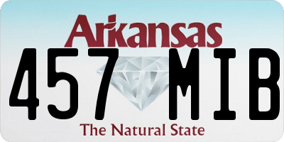 AR license plate 457MIB