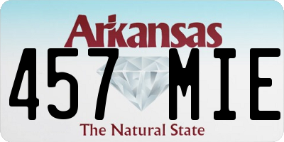 AR license plate 457MIE