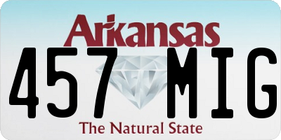 AR license plate 457MIG