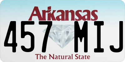 AR license plate 457MIJ