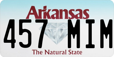 AR license plate 457MIM