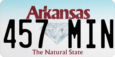 AR license plate 457MIN