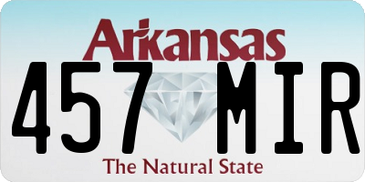 AR license plate 457MIR