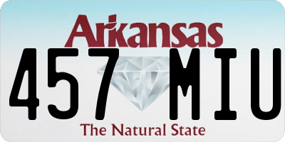 AR license plate 457MIU