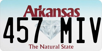 AR license plate 457MIV