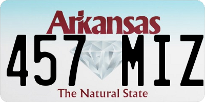 AR license plate 457MIZ