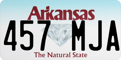 AR license plate 457MJA