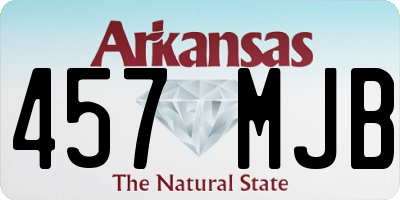 AR license plate 457MJB