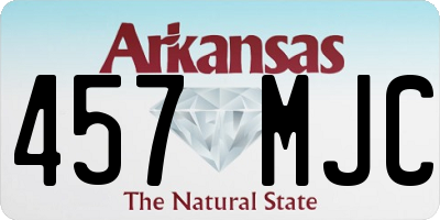 AR license plate 457MJC