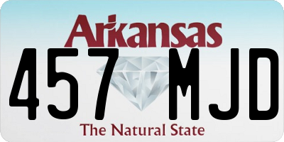 AR license plate 457MJD