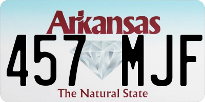 AR license plate 457MJF