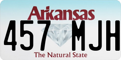 AR license plate 457MJH