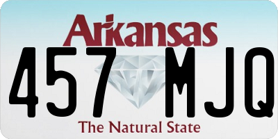 AR license plate 457MJQ
