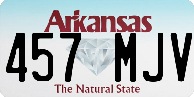 AR license plate 457MJV