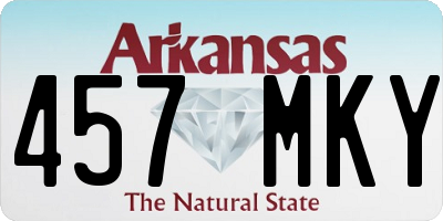 AR license plate 457MKY
