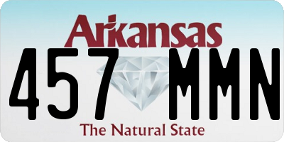 AR license plate 457MMN