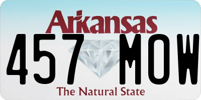 AR license plate 457MOW