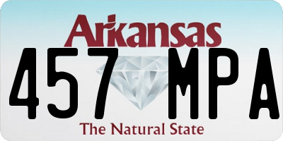 AR license plate 457MPA