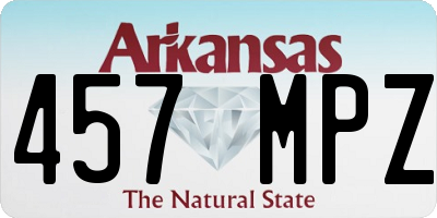 AR license plate 457MPZ